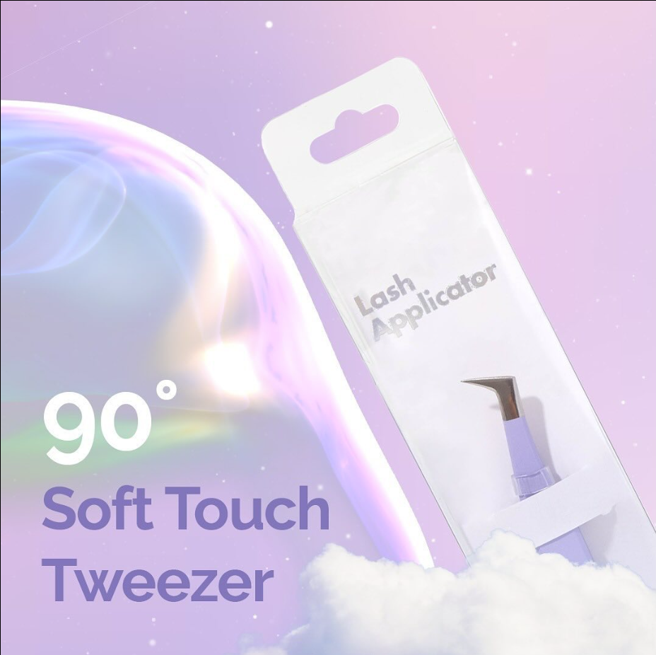 90 degree Soft touch tweezer Char.